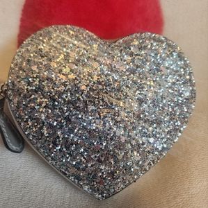 COACH Limited Edition Glitter Heart-Shaped Coin Purse
